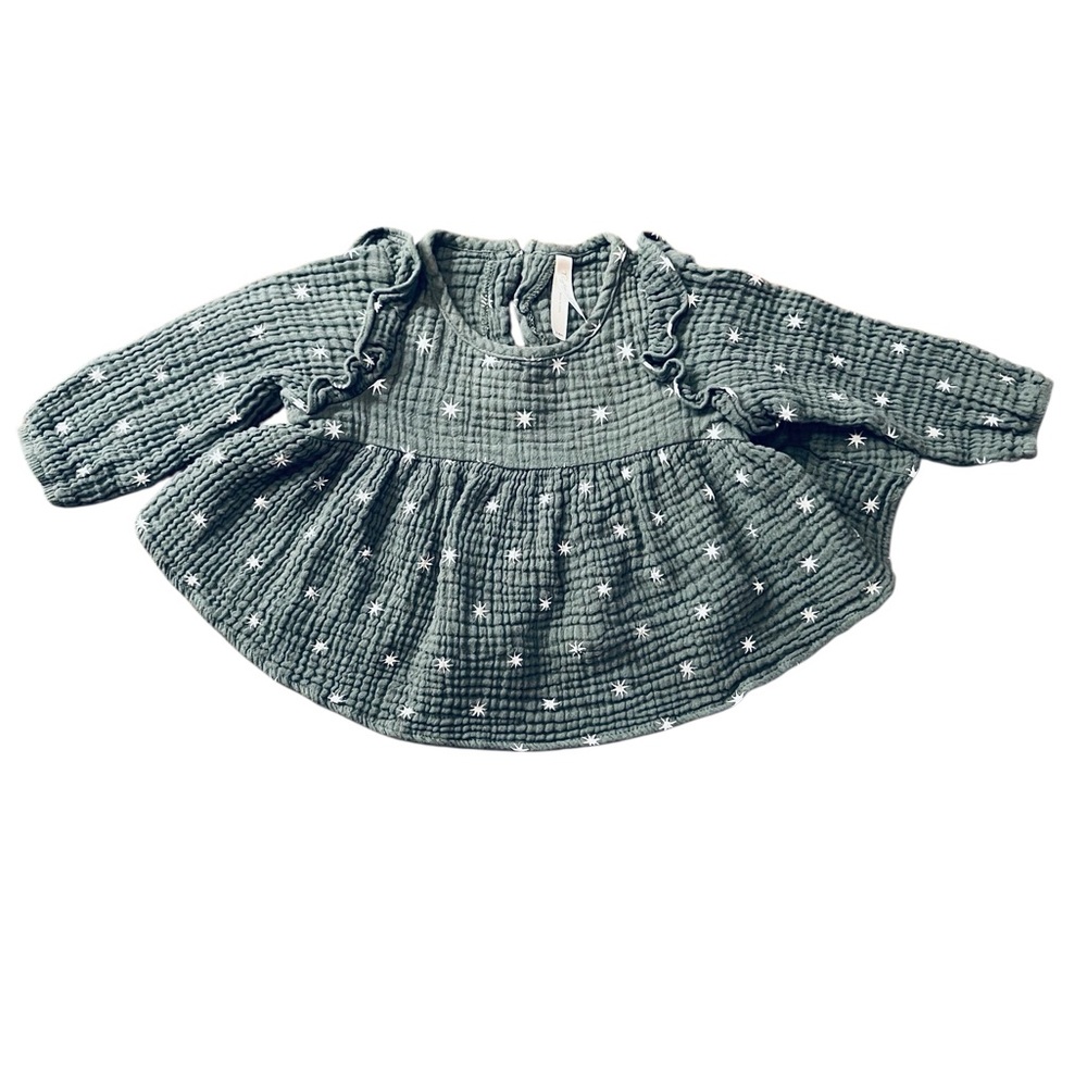 Rylee + Cru Green Starry Kids Dress